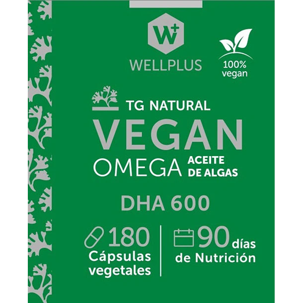 Wellplus Omega-3 Vegano 180 Cápsulas 2