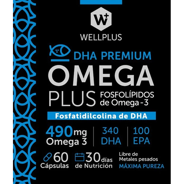 Wellplus Omega Plus 490mg (fosfolípidos De Omega 3) 60 Cáps 3