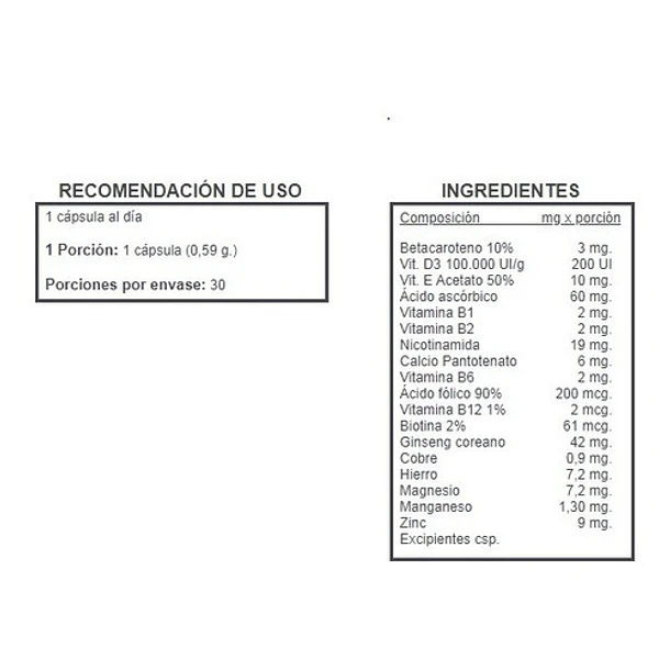 Multivitaminico Vitday Senior (en Estuche Con 30 Cápsulas) 2