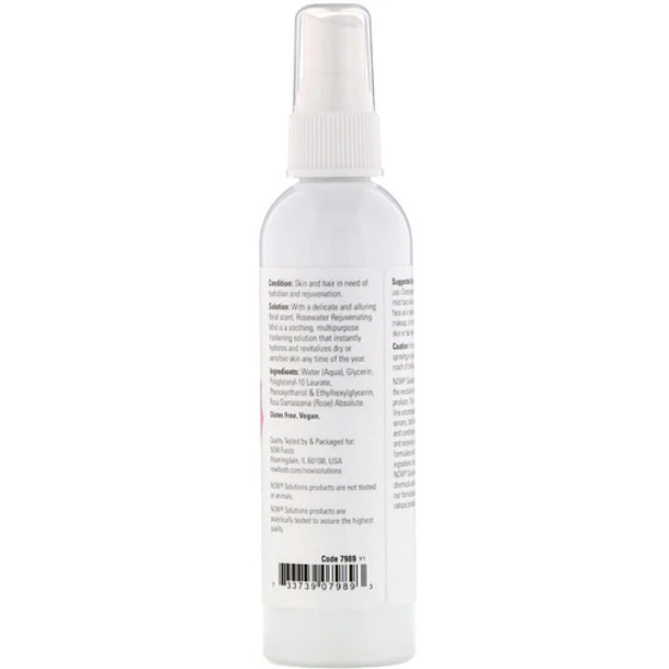 Now Foods - Spray Rejuvenecedor De Agua De Rosas 118 Ml 2