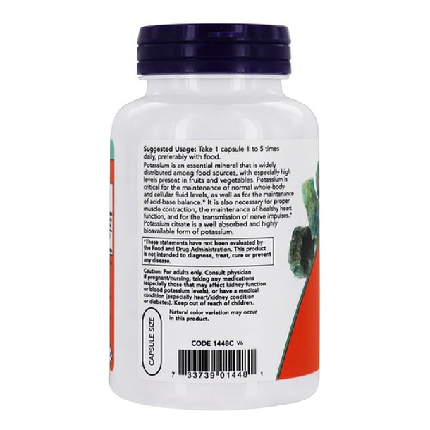Now- Citrato De Potasio Mineral Esencial 99 Mg. - 180 Cáp 3