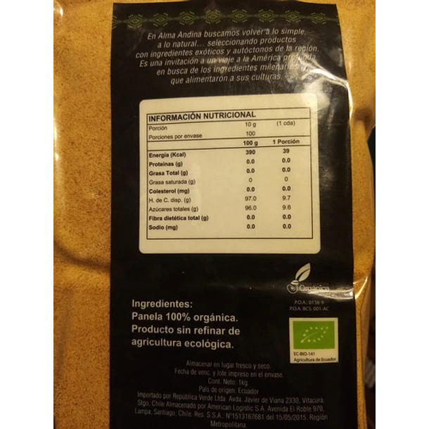 Alma Andina - Panela Organica 1 Kg 2