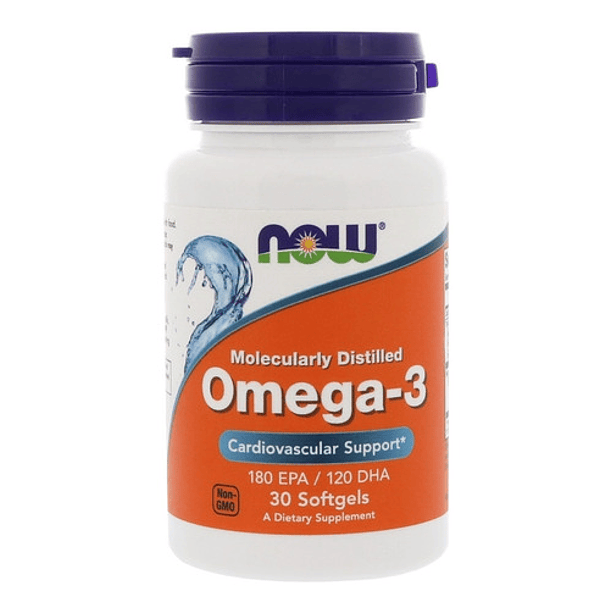 Now - Omega 3 Destilado Molecularmente, 30 Cápsulas Blandas 1