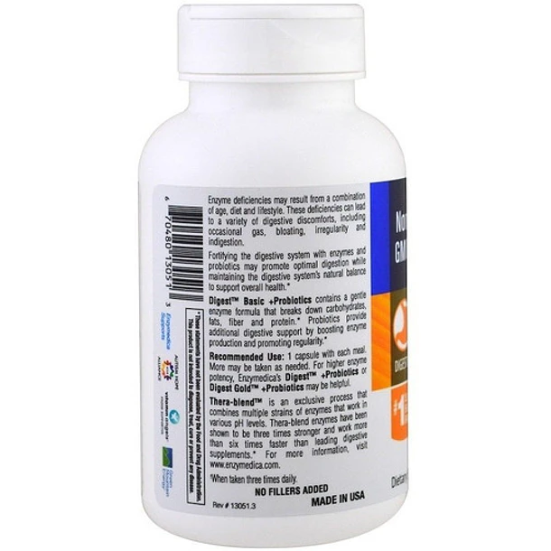 Enzymas - Digest Basic + Probioticos 90 Capsulas 3