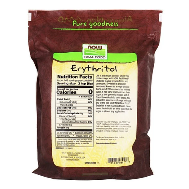 Now - Erythritol 100% 454 Grs. 2