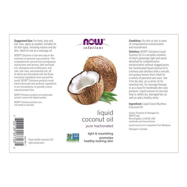 Now Foods - Aceite De Coco Líquido, Puro Fraccionado 118 Ml 3