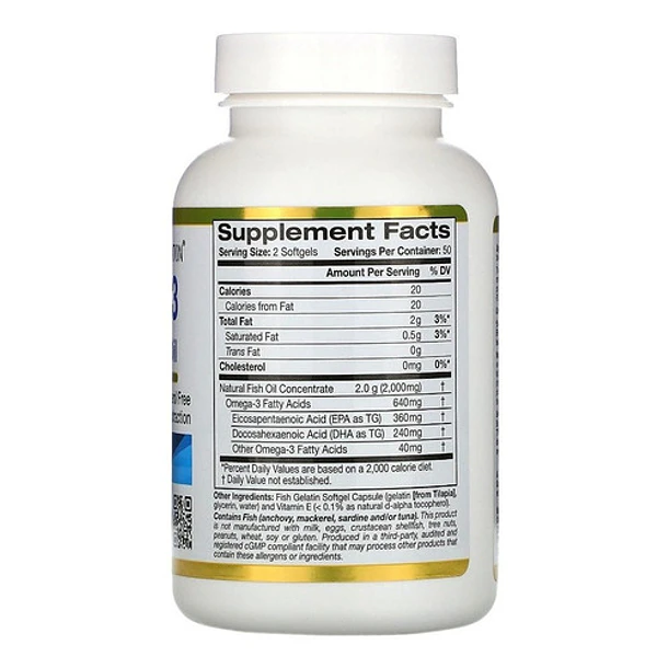 Gold Nutrition - Omega-3  Premium Fish  100 Caps 2