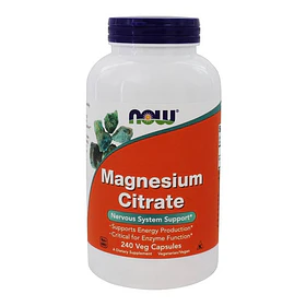 Magnesio Citrate Now 240 Capsulas - Sistema Nervioso