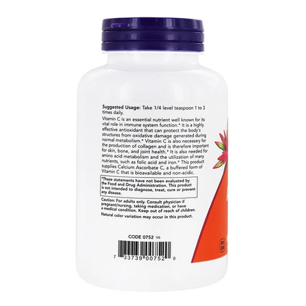 Now - Ascorbato De Calcio Puro, Vitamina C 227 Grs 3