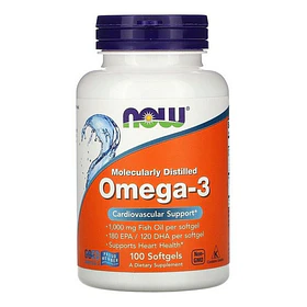 Now Foods - Omega-3, 100 Cápsulas Blandas