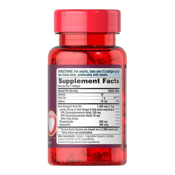 Puritan`s Pride - Aceite De Krill 1500mg 30 Softgels 2