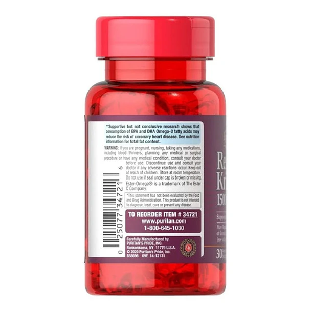 Puritan`s Pride - Aceite De Krill 1500mg 30 Softgels 3