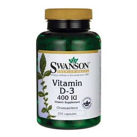 Swanson - Vitamina D3 250 Caps 400 Ui 