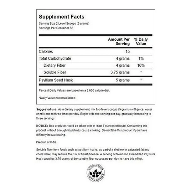 Swanson - Psyllium Husk Powder 340 Grs 2