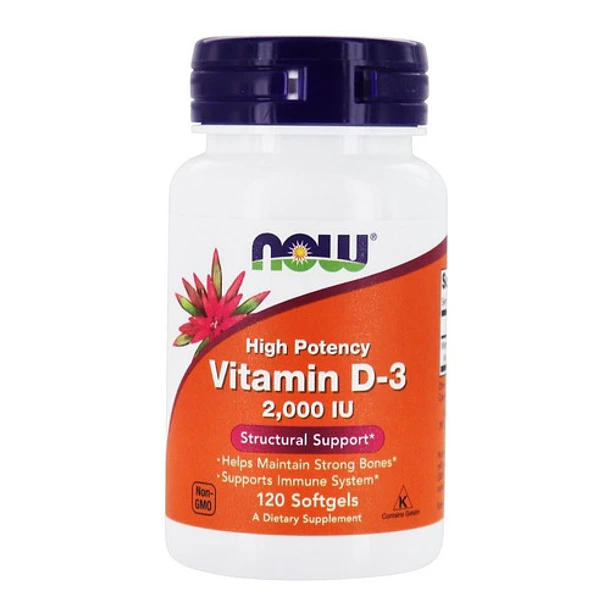 Now - Vitamina D-3, 2000 Ui, 120 Cápsulas 1