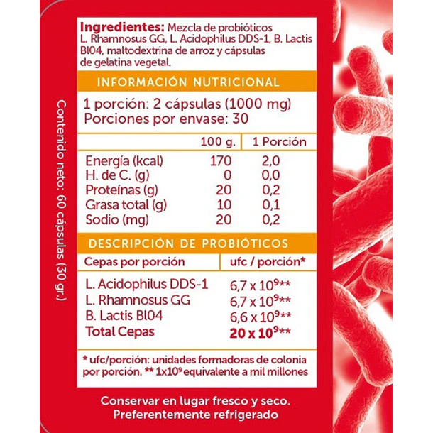 Kit 3 Unidades Wellplus Probiotico Plus 20 B. 60 Caps 2
