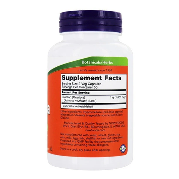 Now - Graviola 500 Mg 100 Cápsulas (salud Celular) 2