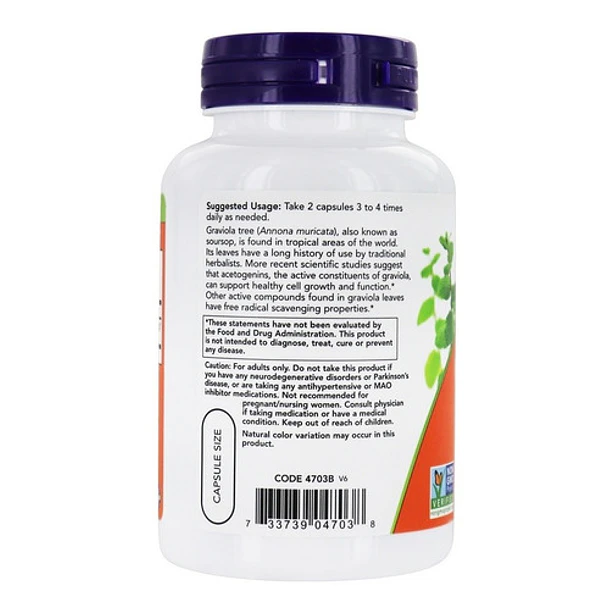 Now - Graviola 500 Mg 100 Cápsulas (salud Celular) 3