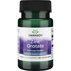 Swanson - Zinc Orotate 10 Mg - 60 Caps Vegetales