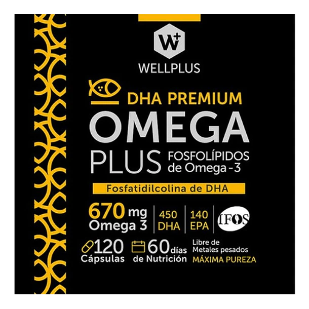 Wellplus Omega Plus 670mg (fosfolípidos De Omega 3) 60caps 6