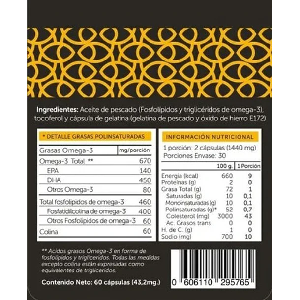 Wellplus Omega Plus 670mg (fosfolípidos De Omega 3) 60caps 7