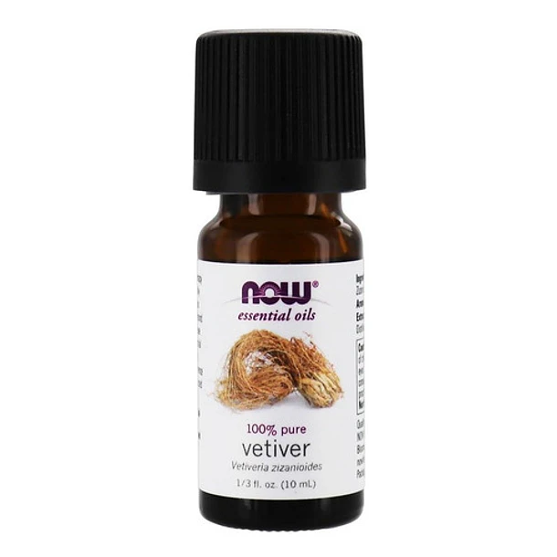 Aceite Esencial Now Vetiver 100% Puro 10 Ml 1