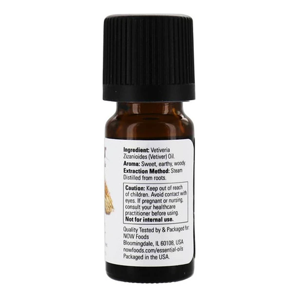 Aceite Esencial Now Vetiver 100% Puro 10 Ml 2