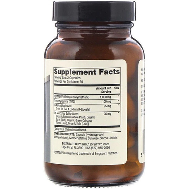 Mercola - Msm Complejo De Azufre 60 Cápsulas 2