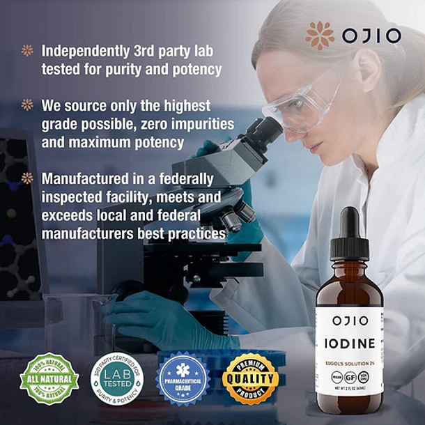 Ojio Solución De Yodo Lugol - Apoyo Tiroideo- 30 Ml 4