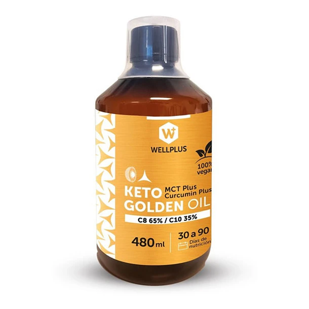Wellplus - Keto Golden Oil Mct Plus Curcumin 480 Ml  1