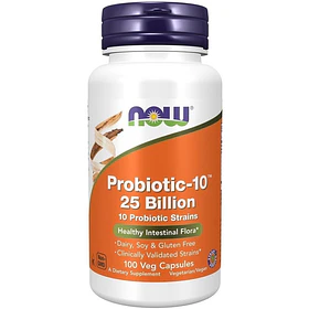 Now  Foods - Probiotico 10 Cepa 25 Billones *100 Caps