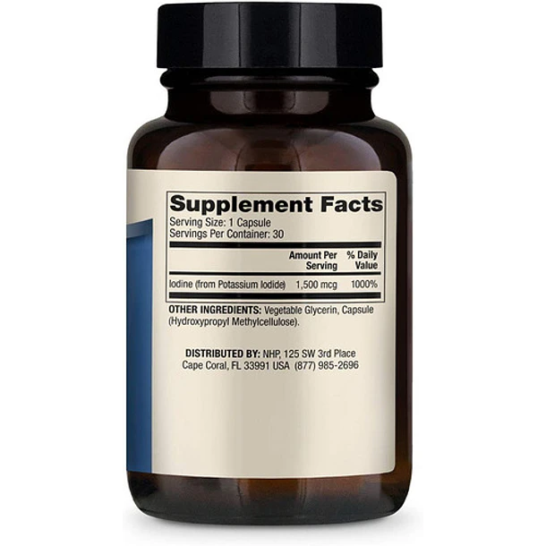 Mercola - Iodine 1.500 Mg 30 Cápsulas (glandula Tiroide) 4