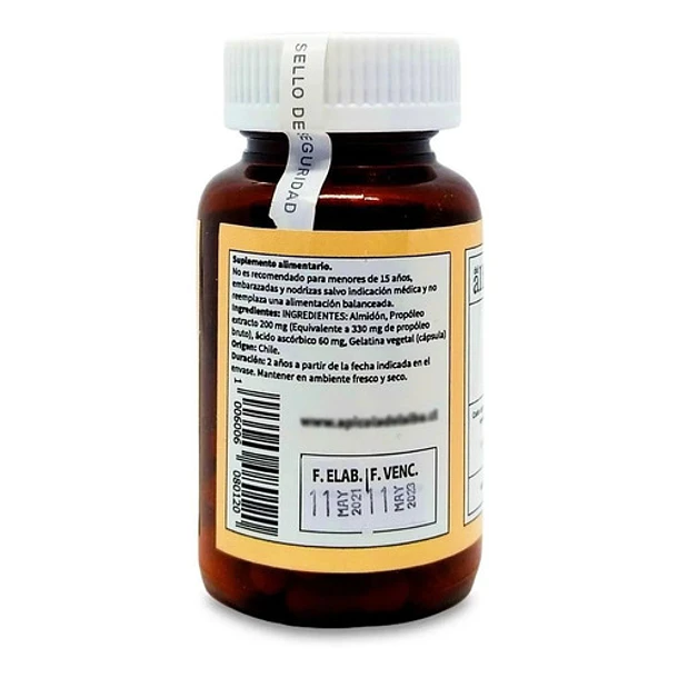 Del Alba - Propóleo Vitamina C 500 Mg  60 Caps 4