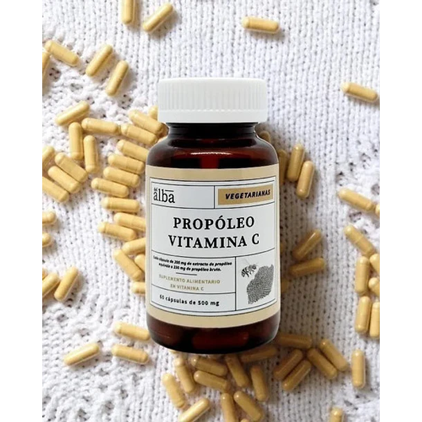 Del Alba - Propóleo Vitamina C 500 Mg  60 Caps 5