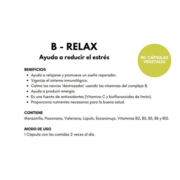 Touch Of Synergy - B - Relax (90 Cápsulas) Relax 2
