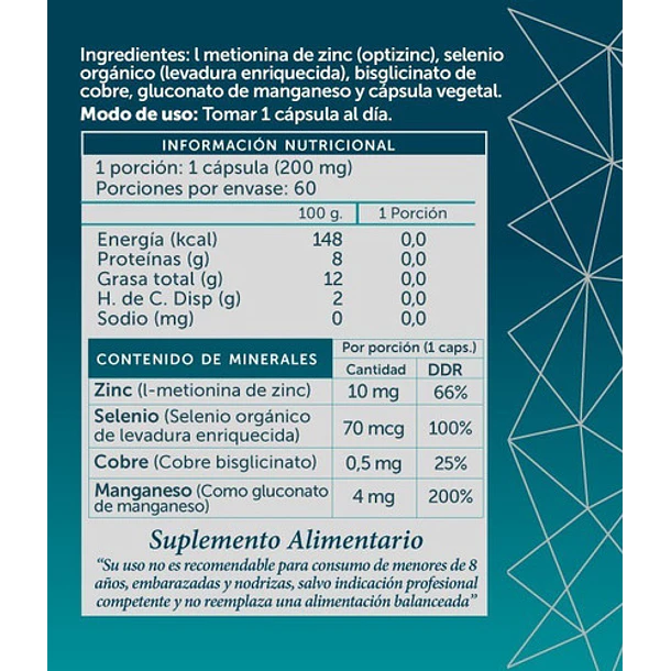 Wellplus Zn*se*cu*mn (zinc Selenio Cobre Manganeso) 60 Caps 2