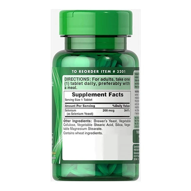 Puritan's Pride - Selenio  200mcg 100 Tabletas 2
