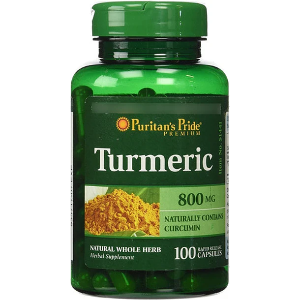 Puritan's Pride - Cúrcuma (Turmeric) 100 Capsulas, 800mg 1