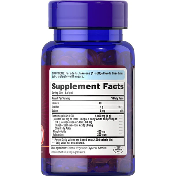 Puritan's Pride - Red Krill Oil 1000 Mg 30 Caps 3