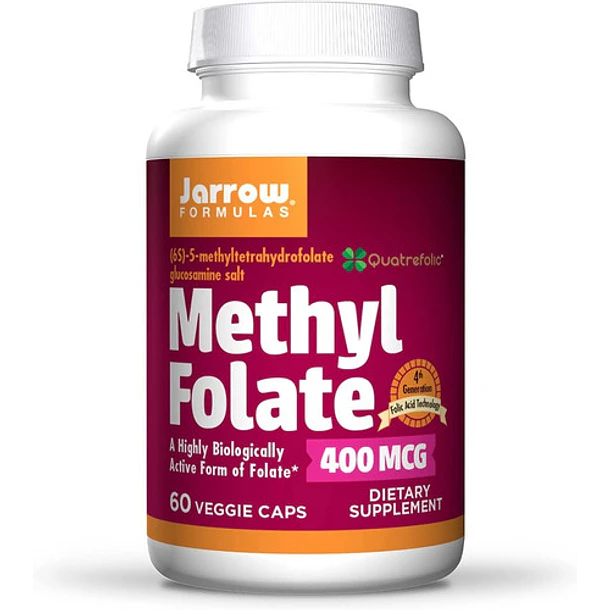 Jarrow - Metil Folate 400 Mg Formulas 60 Capsulas 1