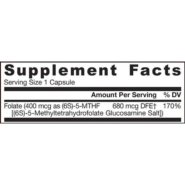 Jarrow - Metil Folate 400 Mg Formulas 60 Capsulas 2