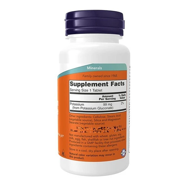 Now Foods - Gluconato De Potasio 99mg 100 Tabletas 3