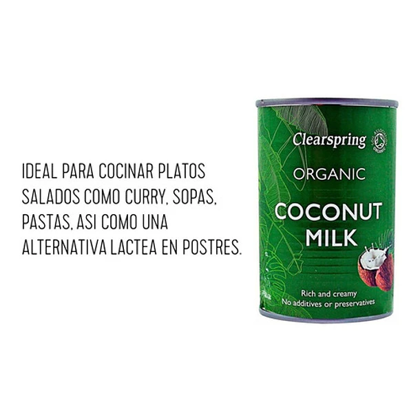 Clearspring - Leche De Coco 400ml 2