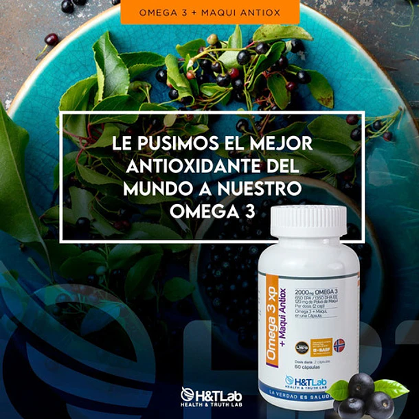 H&tlab - Omega 3 + Maqui Antiox 2000 Mg De Epa/dha 60 Caps 2