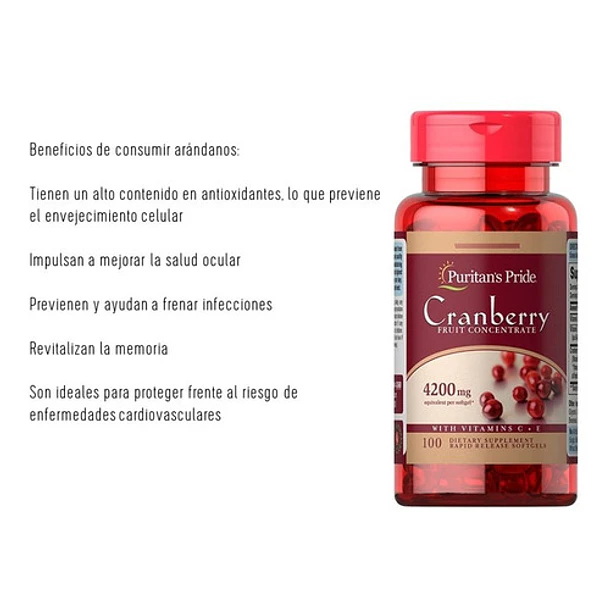 Puritan´s Pride Multivitaminico De Arandanos 4200mg 100 Caps 4