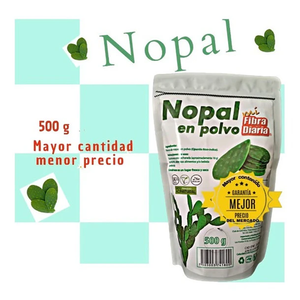 Nopalissimo - Nopal 100 % Puro En Polvo 500 Grs. 2