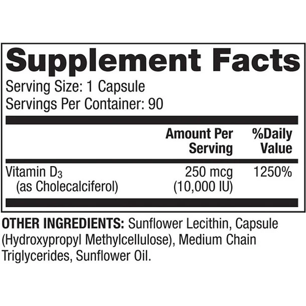 Dr. Mercola, Vitamina D3 Liposomal, 5000 Ui, 90 Cápsulas 3