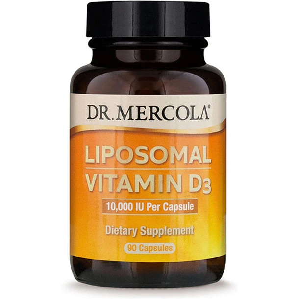 Dr. Mercola, D3 Liposomal, 10.000 Ui 90 Cáps (3 Meses) 1