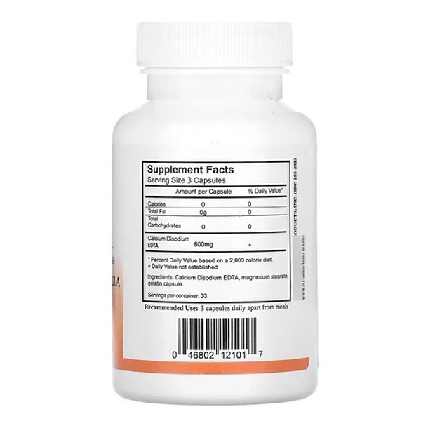 Edta Calcium Disodium Chelation Formula 600 Mg. - 100 Caps 2