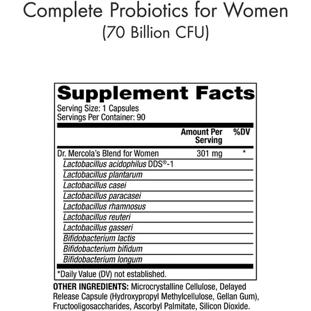 Dr. Mercola - Probióticos Complete Women 90 Caps (3 Meses) 4
